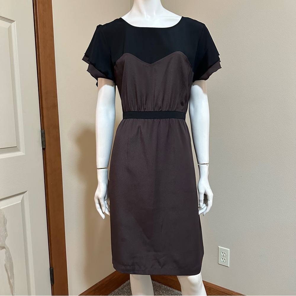 Target Black and Gray Flutter Sleeve Dress